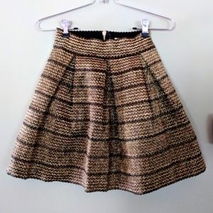 Gold & Black A-Line Skirt